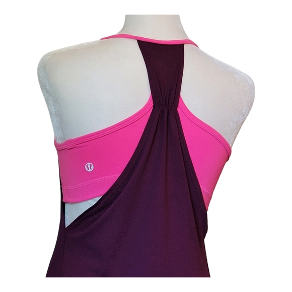 Lululemon No Limits Tank Pink Purple Lululemon Bra and Tank Combo Size 8 - Picture 7 of 14